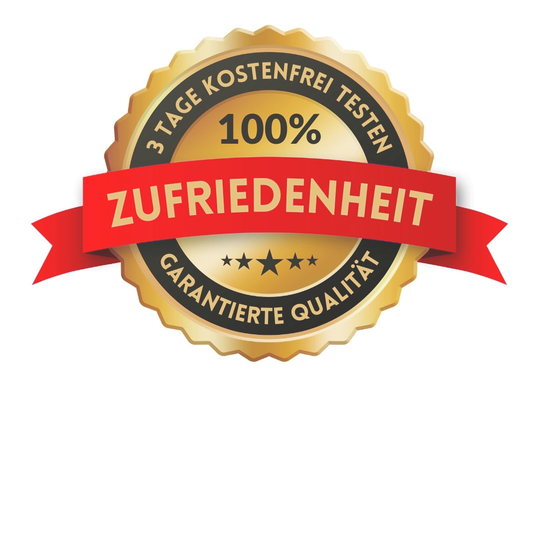 Das goldene Birkenbihl-Qualitaetssiegel fuer Sprachkurse: 100% Kundenzufriedenheit mit 3 Tagen kostenfreier Testphase.